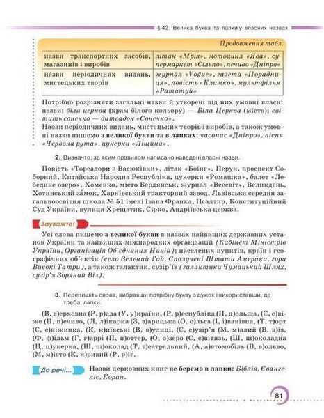 "Українська мова. Підручник. 6 клас. НУШ" - Авраменко О., Тищенко З. (Тверда обкладинка) GRAM0023 фото