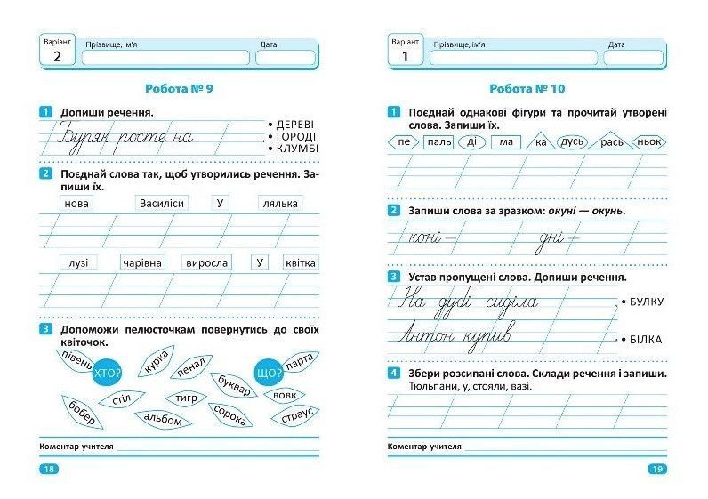 Індивідуальні роботи. Українська мова. 1 клас &mdash; Шевченко К.М. TOR0023 фото